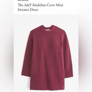 Abercrombie & Fitch Madeline Crew Mini Sweater Dress